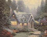 Thomas Kinkade Cedar Nook Cottage painting